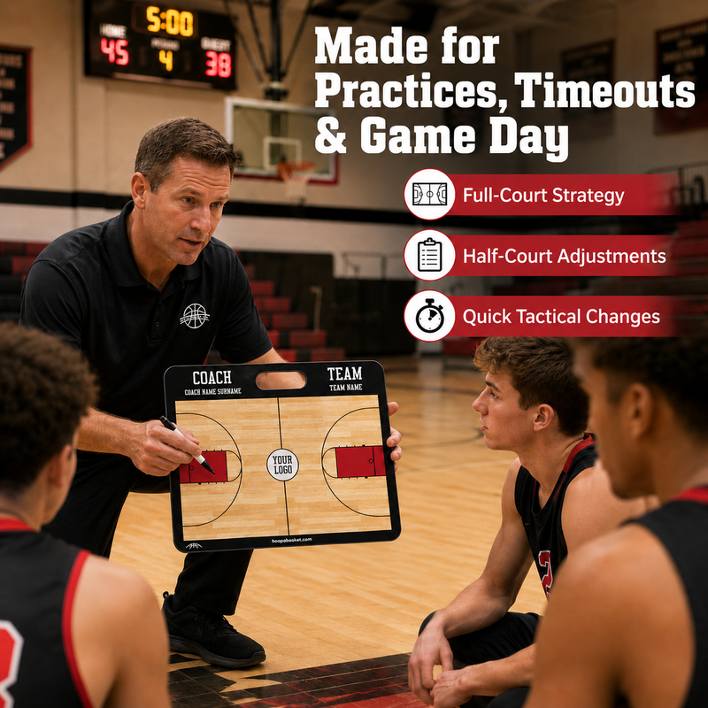 Load image into Gallery viewer, Custom High School Basketball Coaching Board 15.7 x 12.6 in (Magnetic)
