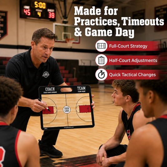 Custom High School Basketball Coaching Board 15.7 x 12.6 in (Magnetic)