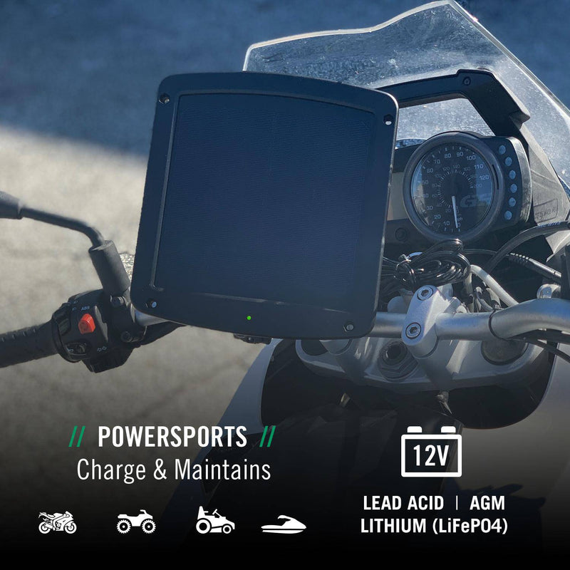 Load image into Gallery viewer, 5 Watt Solar 12V Battery Charger with Handlebar Mount
