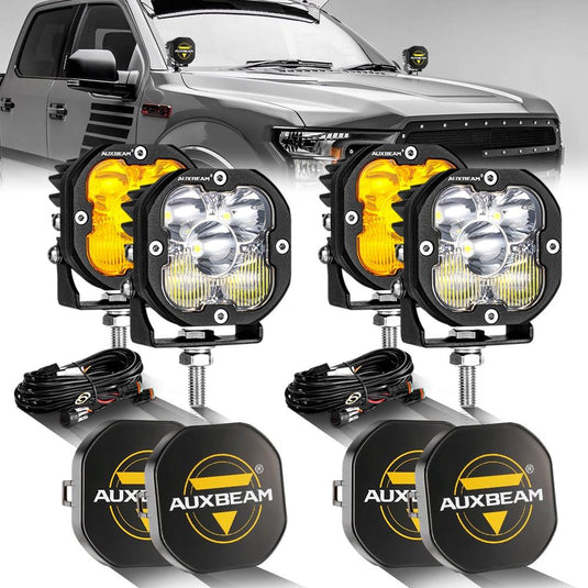 XP-ULTRA Series 3 Inch 80W Combo Beam LED Pods Amber&White Offroad Lights