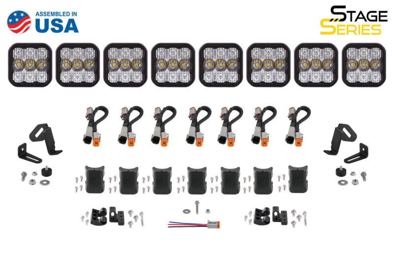 Load image into Gallery viewer, Diode Dynamics SS5 Sport Universal CrossLink 8-Pod Lightbar - White Driving
