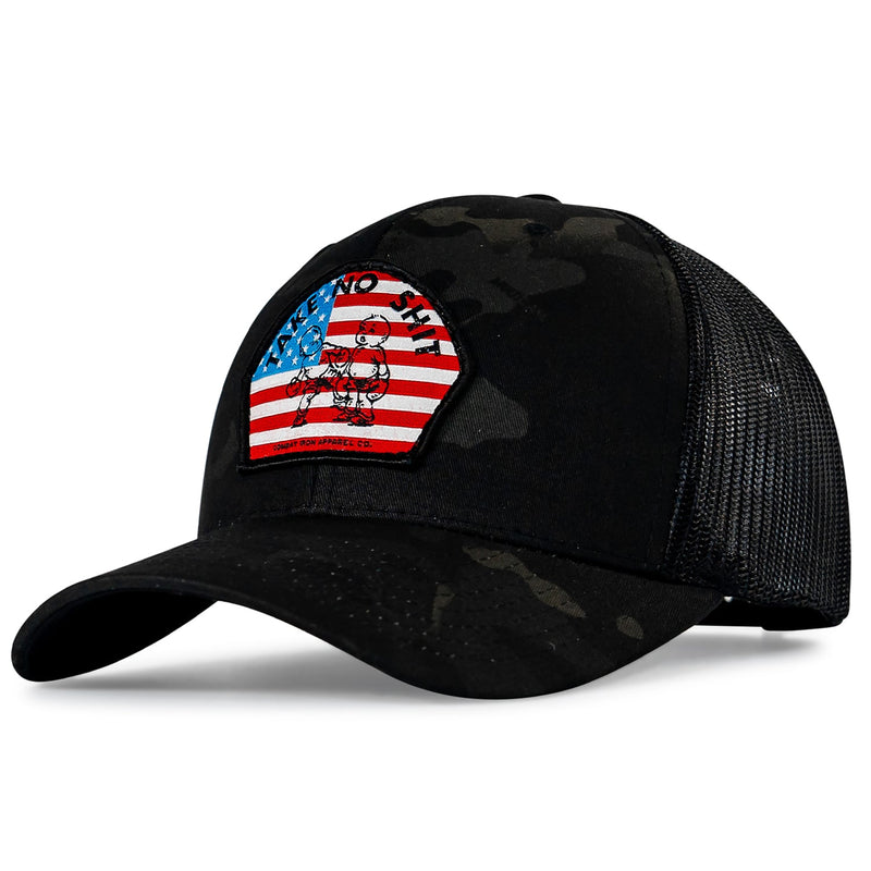 Load image into Gallery viewer, Take No Shit American Flag Patch SnapBack
