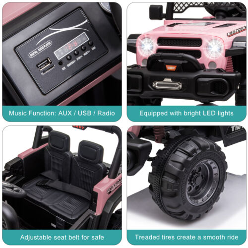 Load image into Gallery viewer, BBH-016 Dual Drive 12V 4.5A.h 2.4G Remote Control Off-road Vehicle in Pink
