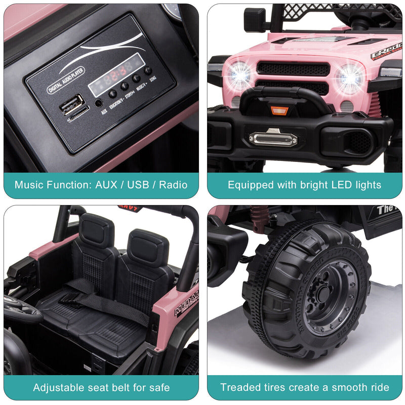 Load image into Gallery viewer, BBH-016 Dual Drive 12V 4.5A.h 2.4G Remote Control Pink Off-Road Vehicle
