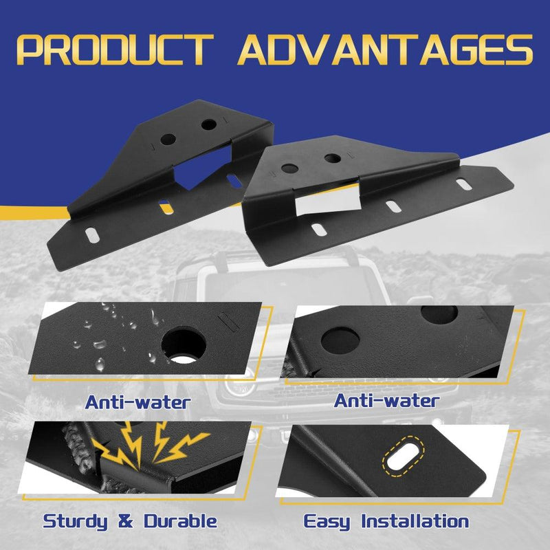 Load image into Gallery viewer, 3 Inch 80W 9600LM LED Pods Lights White&amp;Yellow with Front Bumper Fog Light Mount Brackets For Ford Bronco 2021 2022
