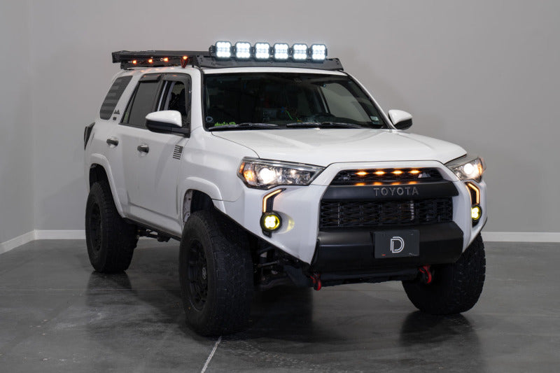 Load image into Gallery viewer, Diode Dynamics Prinsu/Sherpa Roof Racks- SS5 7-Pod CrossLink Mounting Kit - Pro Yellow Combo

