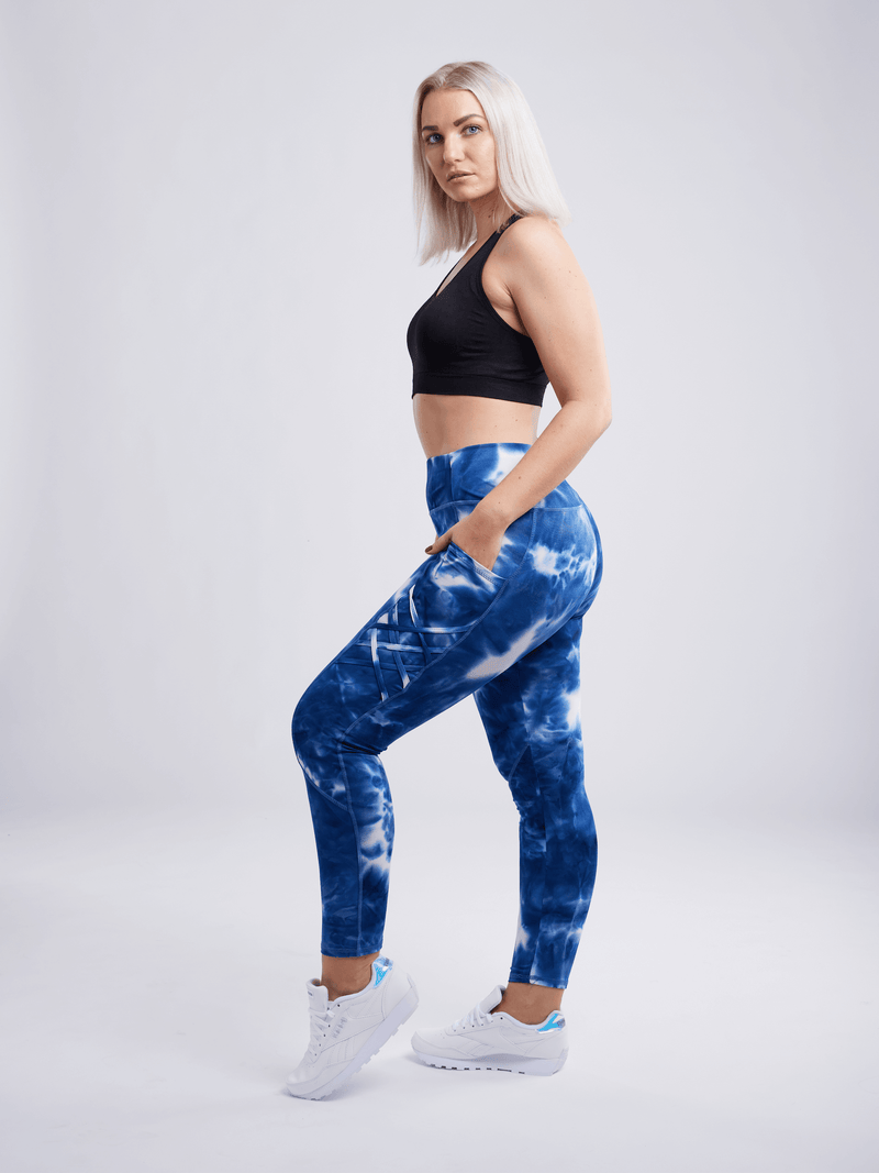 Load image into Gallery viewer, JupiterGear High-Waisted Criss-Cross Training Leggings with Hip Pockets

