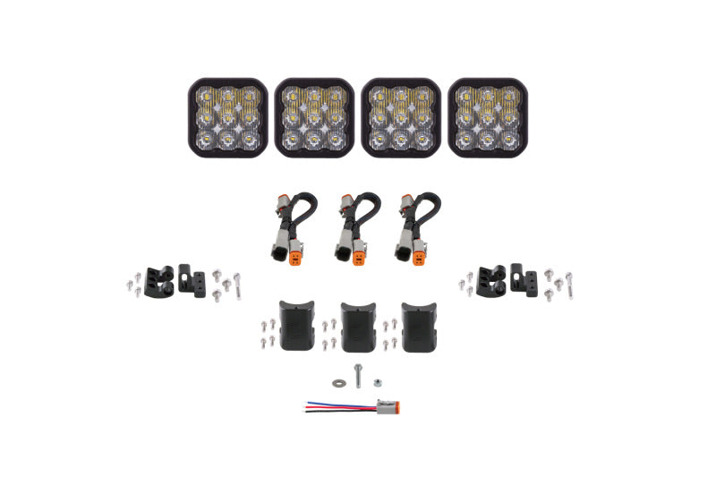 Load image into Gallery viewer, Diode Dynamics SS5 Pro Universal CrossLink 4-Pod Lightbar - White Driving
