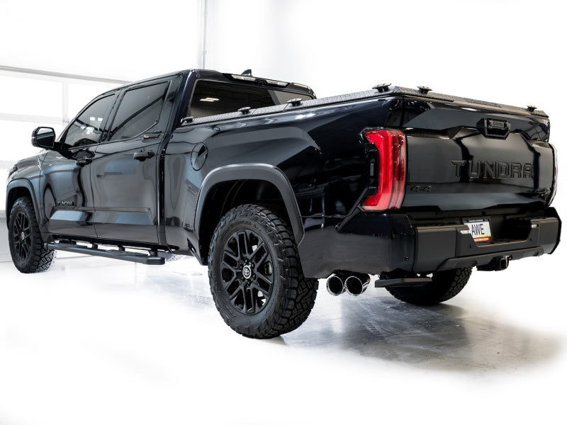 Load image into Gallery viewer, AWE 0FG Exhaust for 3rd Gen Toyota Tundra - Dual Chrome Silver Tips
