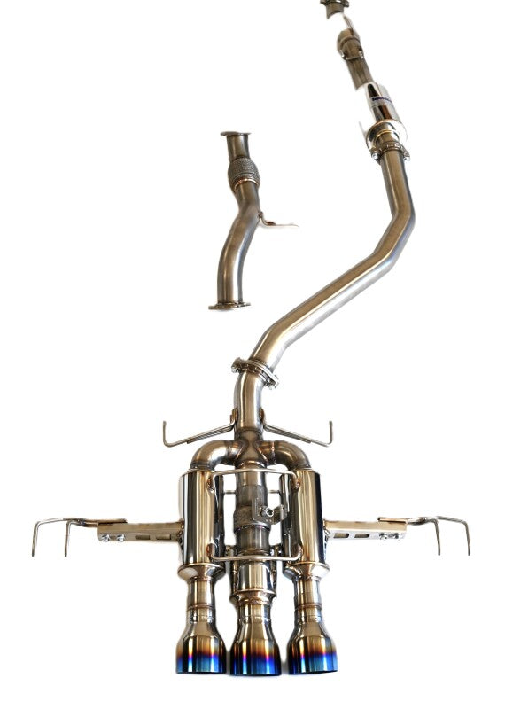 Load image into Gallery viewer, Invidia 22+ HONDA CIVIC TYPE-R FL5 R400 SINGLE LAYER TI TIP FULL CAT-BACK (NON POLISH PIPE)
