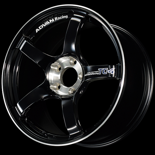 Advan TC-4 SE 16x5.5 / +38 Offset / 4x100 / 63mm Bore / Racing Gloss Black and Diamond Cut YADS6B38ABF