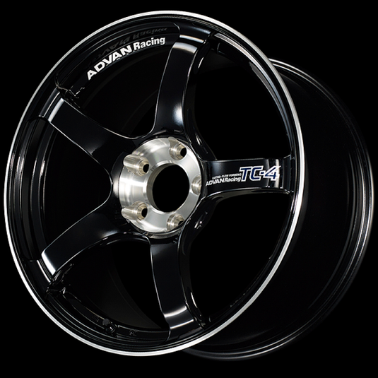 Advan TC-4 SE 15x7.0 / +42 Offset / 4x100 / 63mm Bore / Racing Gloss Black and Diamond Cut YADS5E42ABF