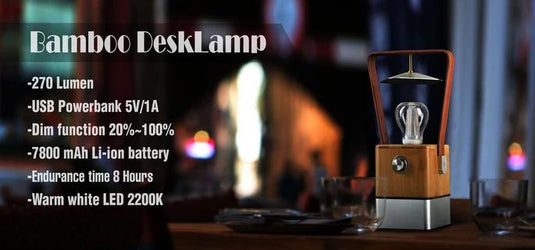 TRU De-LIGHT VIENNA Dimmable Desk Lamp - Lamp / Power Bank / Decoration All-In-One