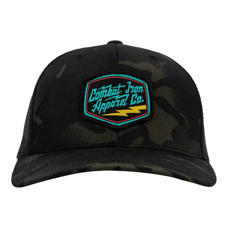 Load image into Gallery viewer, RETRO BRANDED COMBAT IRON PATCH SNAPBACK
