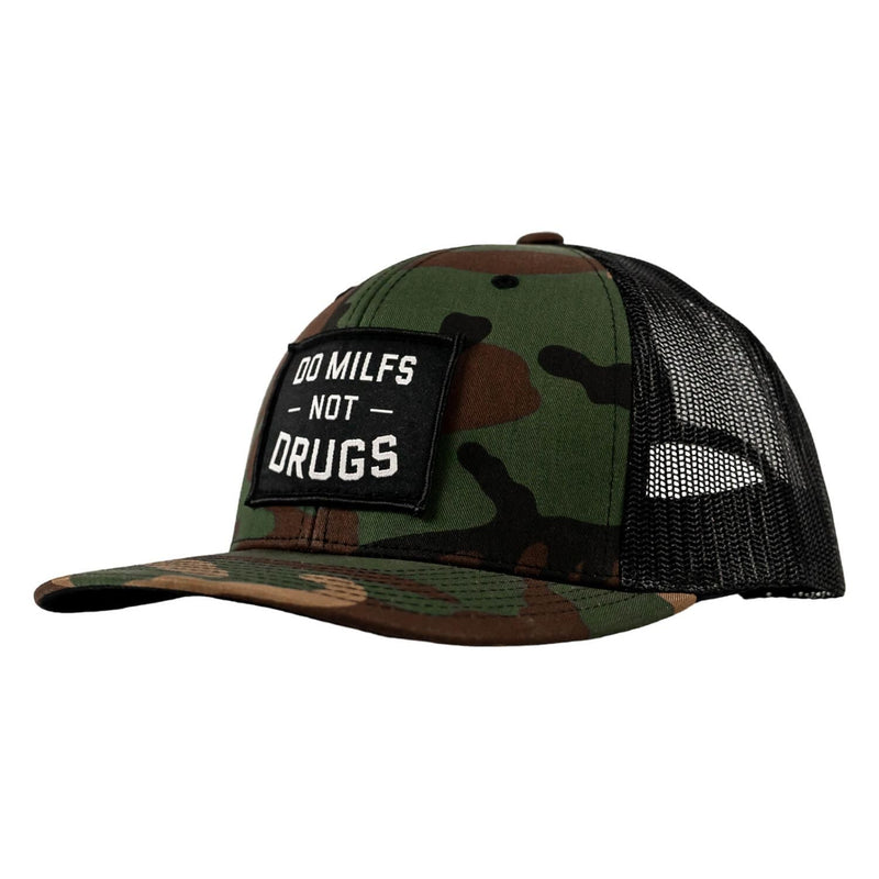 Load image into Gallery viewer, Do Milfs. Not Drugs. Patch Snapback HAT
