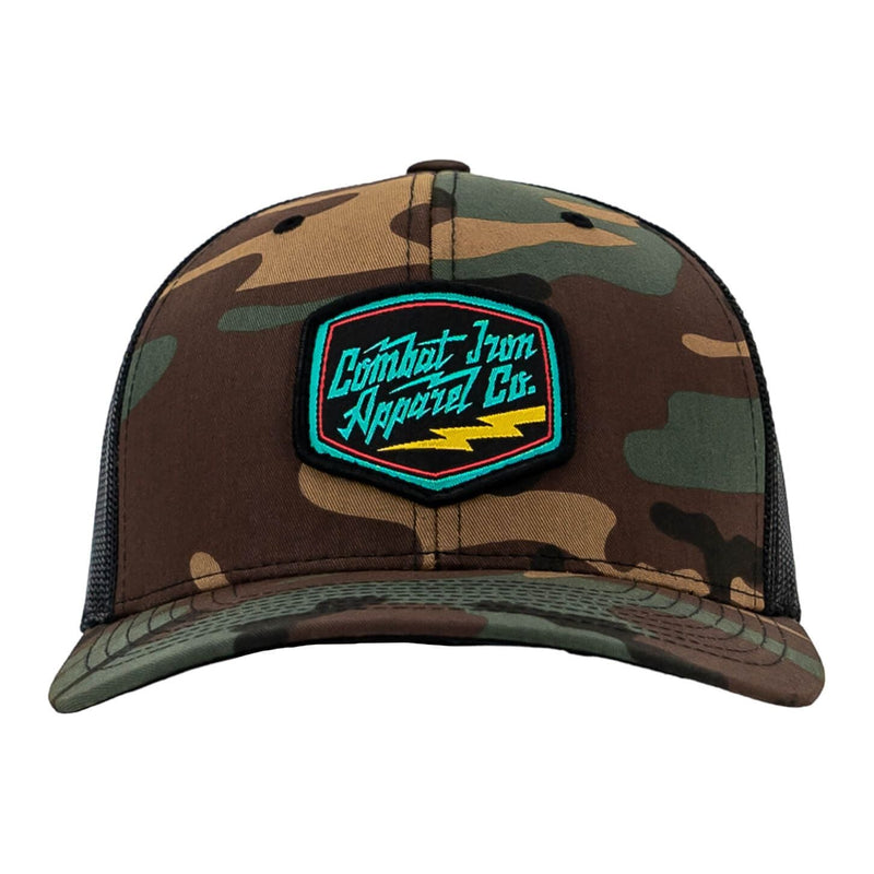 Load image into Gallery viewer, RETRO BRANDED COMBAT IRON PATCH SNAPBACK
