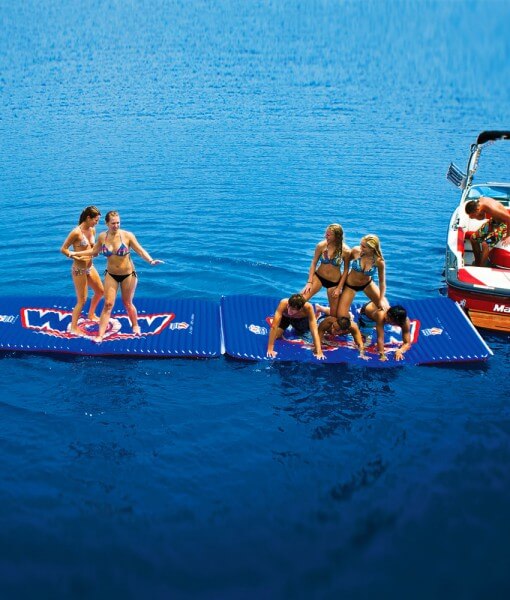 Load image into Gallery viewer, WOW Watersports Floating Pool and Lake Water Walkway and Lounge Red
