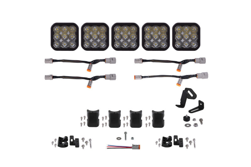 Load image into Gallery viewer, Diode Dynamics SS5 Pro Universal CrossLink 5-Pod Lightbar - White Driving
