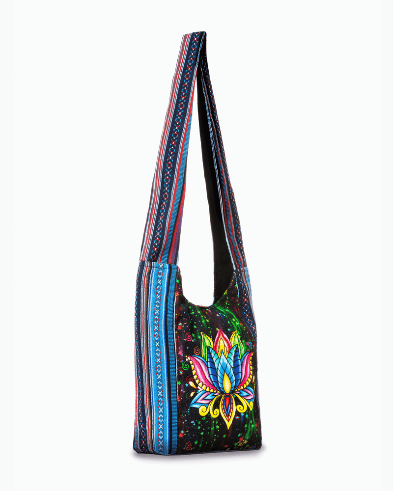Load image into Gallery viewer, Kathmandu Collection Lotus Handmade Hobo Bag
