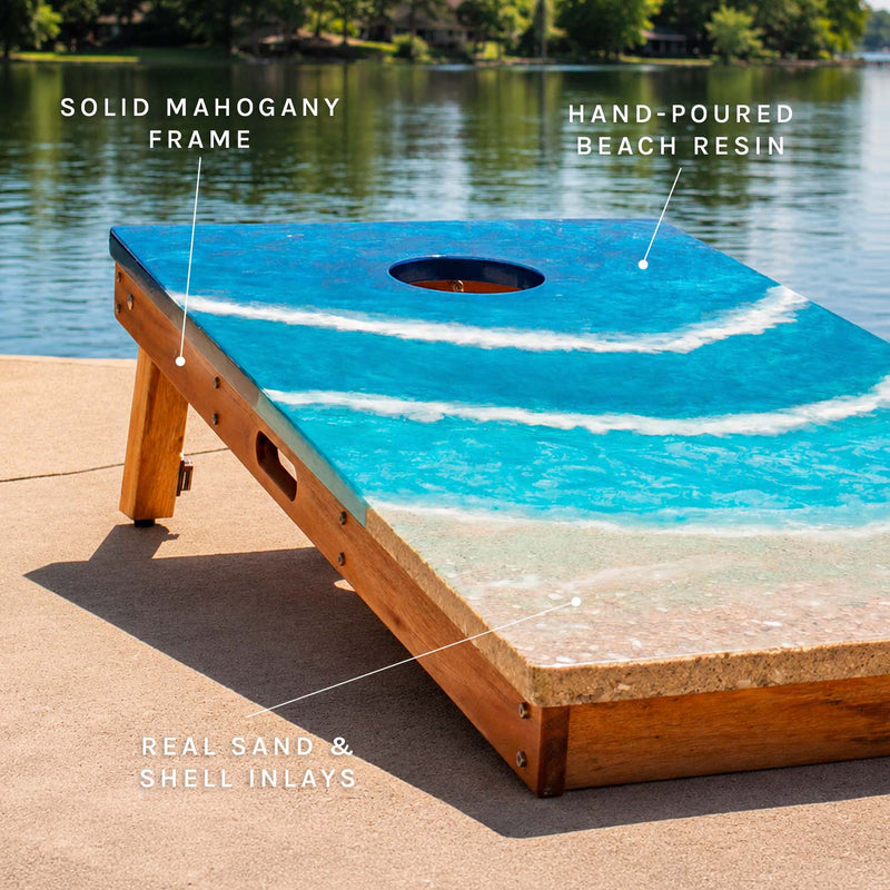 Load image into Gallery viewer, Studio Series Beach Resin 2x4 Cornhole Boards
