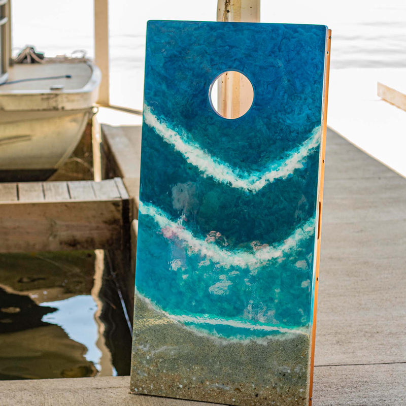Load image into Gallery viewer, Studio Series Beach Resin 2x4 Cornhole Boards
