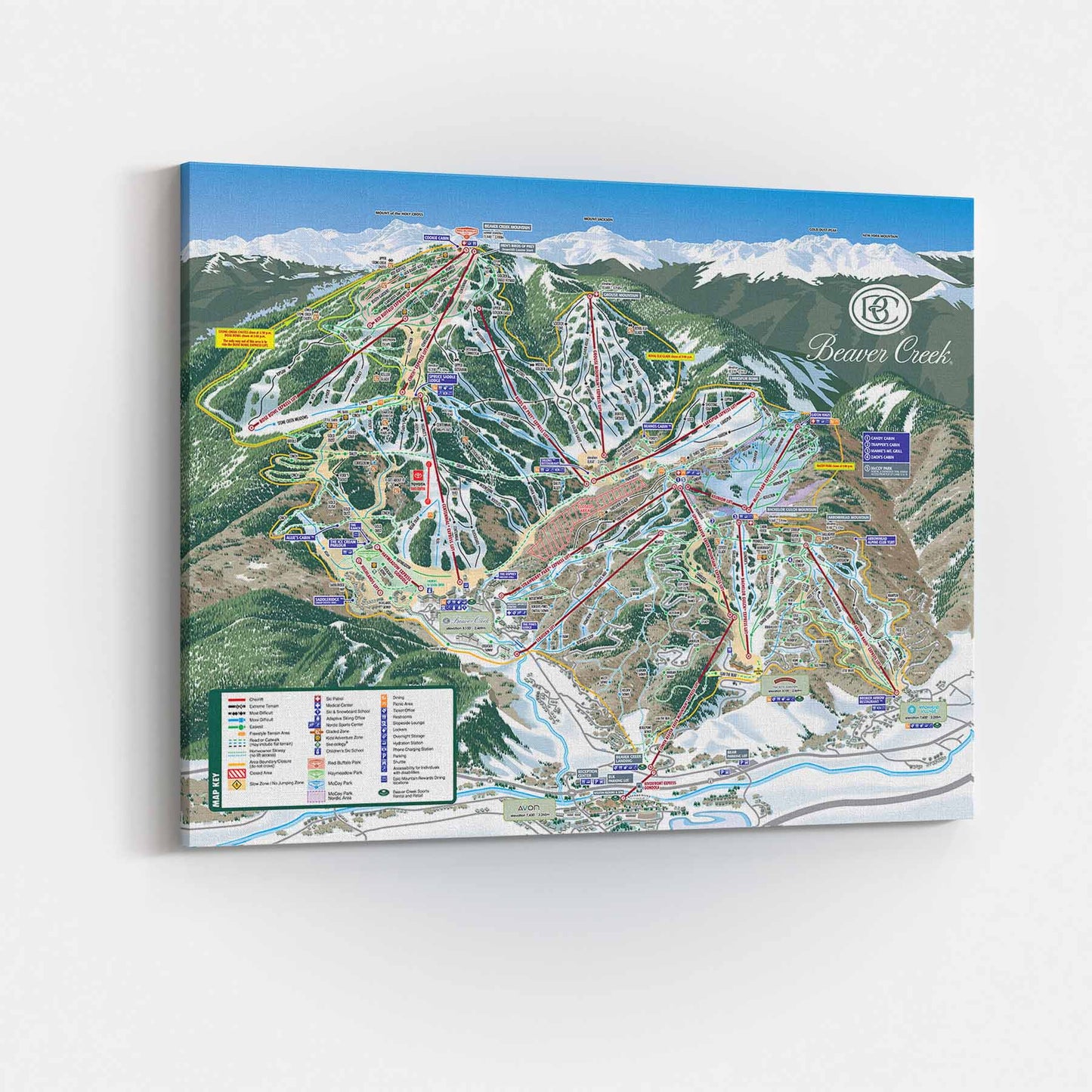 Beaver Creek Ski Resort Trail Map Poster