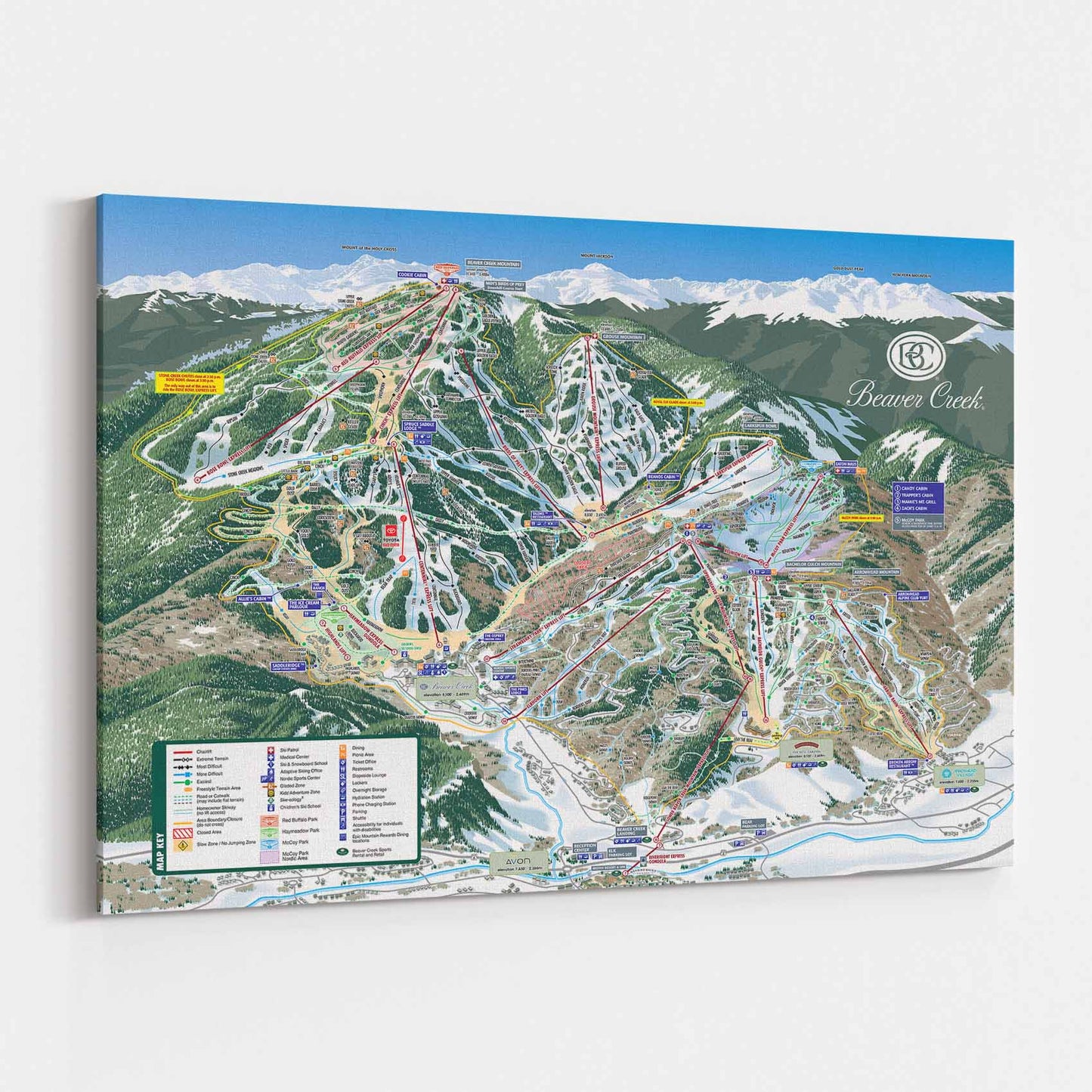 Beaver Creek Ski Resort Trail Map Poster