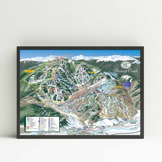 Beaver Creek Ski Resort Trail Map Poster