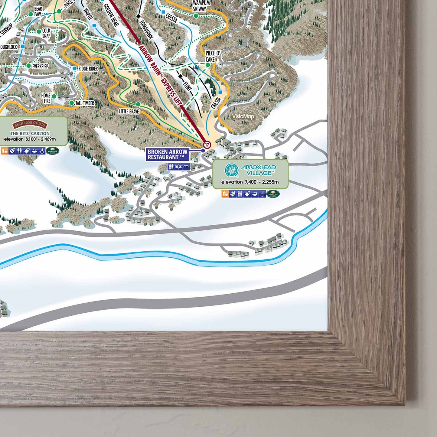 Beaver Creek Ski Resort Trail Map Poster