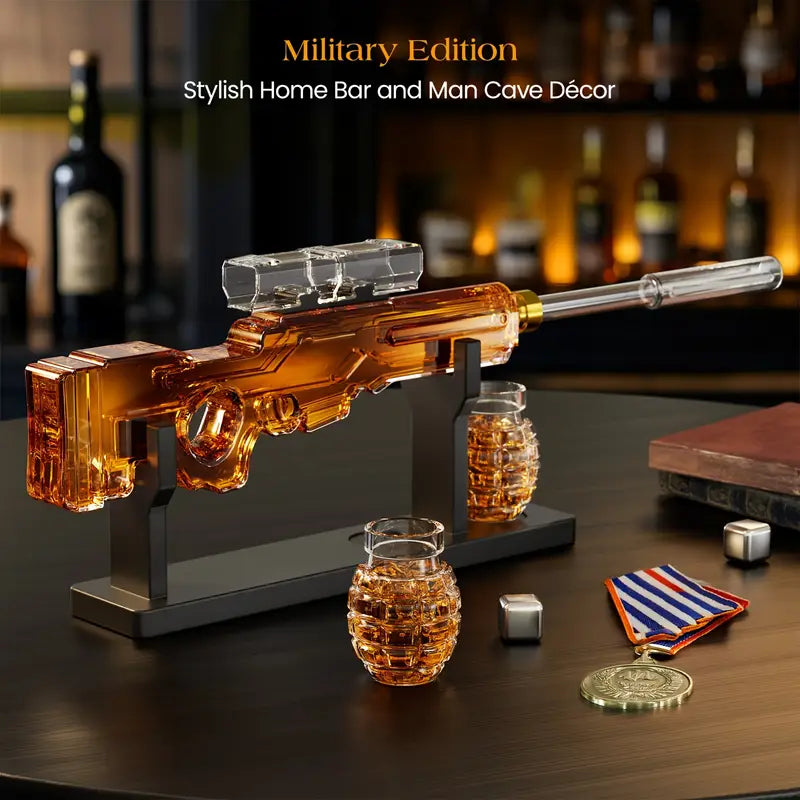 Load image into Gallery viewer, Sniper Whiskey Decanter Set
