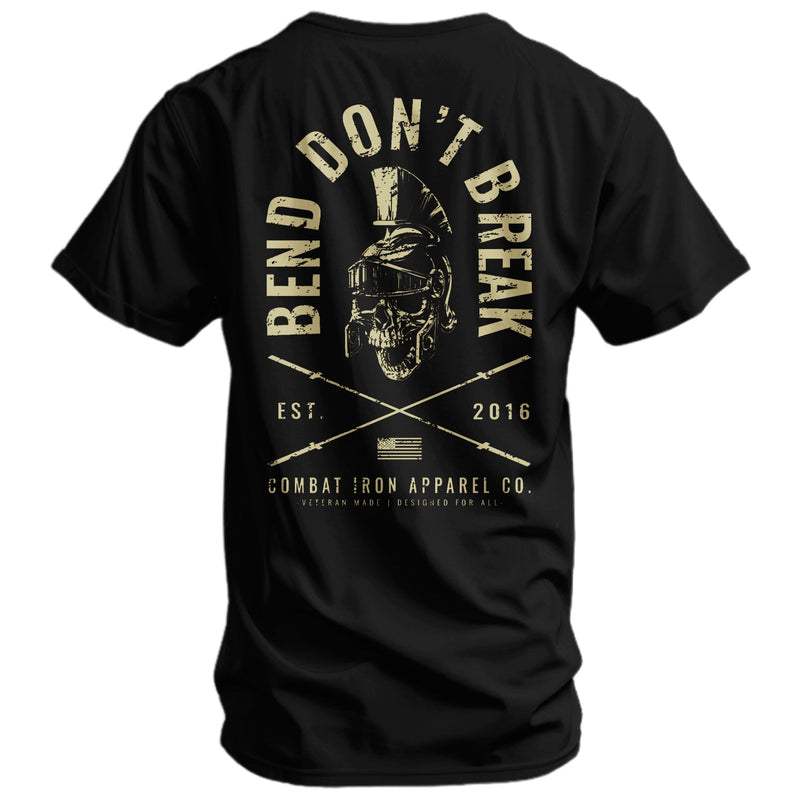 Load image into Gallery viewer, Bend Don&#39;t Break Barbell Skull Men&#39;s T-Shirt
