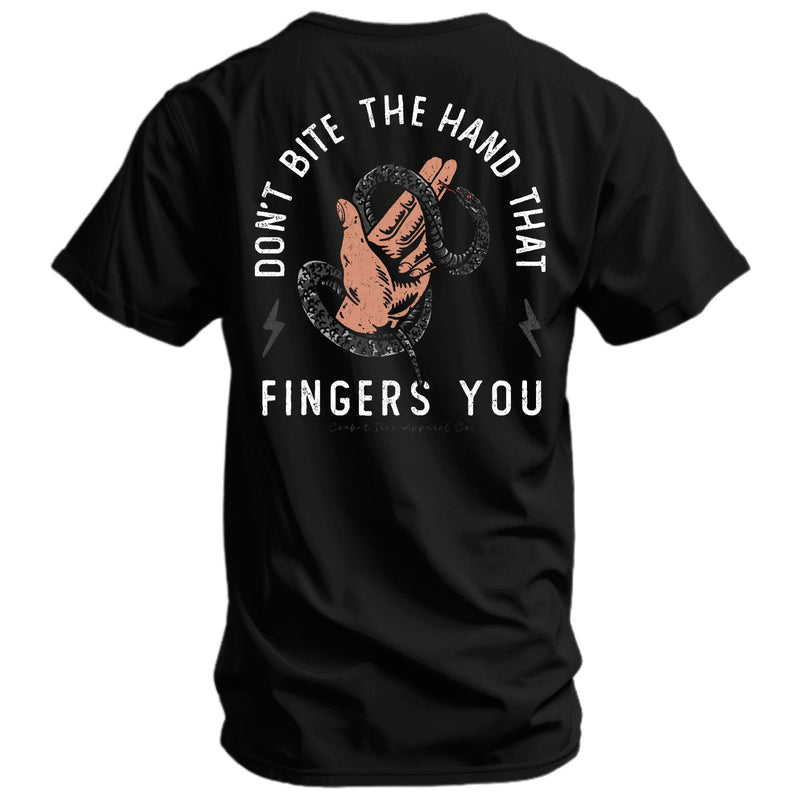 Load image into Gallery viewer, Don't Bite The Hand That Fingers You Men's T-Shirt
