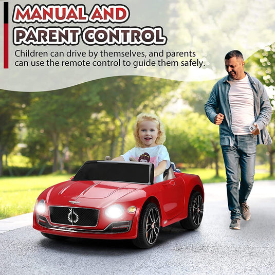 Bentley Kids Ride On Electric Toy Car with Remote Control and LED Lights - Perfect Gift for Young Drivers