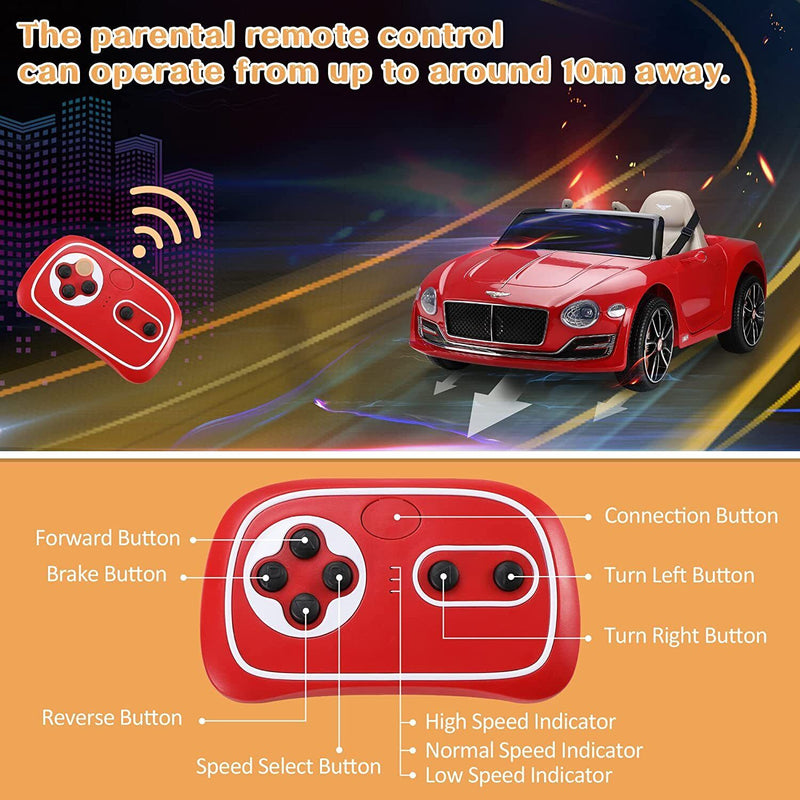 Load image into Gallery viewer, 12V Bentley Kids Electric Ride On Toy Cars with Remote Control - 3 Speed Options
