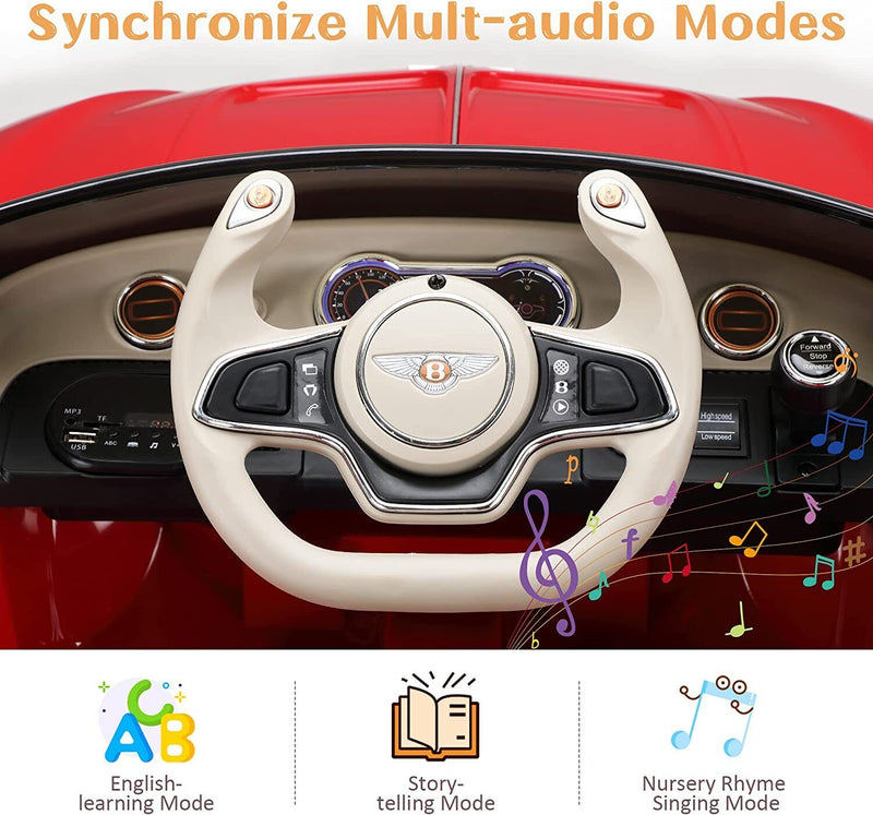 Load image into Gallery viewer, 12V Bentley Kids Electric Ride On Toy Cars with Remote Control - 3 Speed Options
