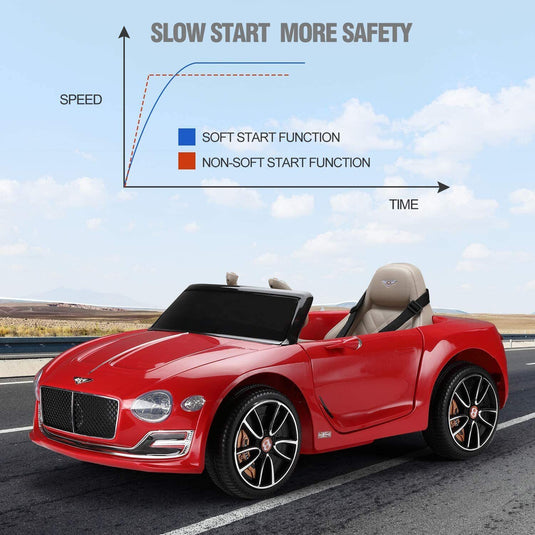 12V Bentley Kids Electric Ride On Toy Cars with Remote Control - 3 Speed Options