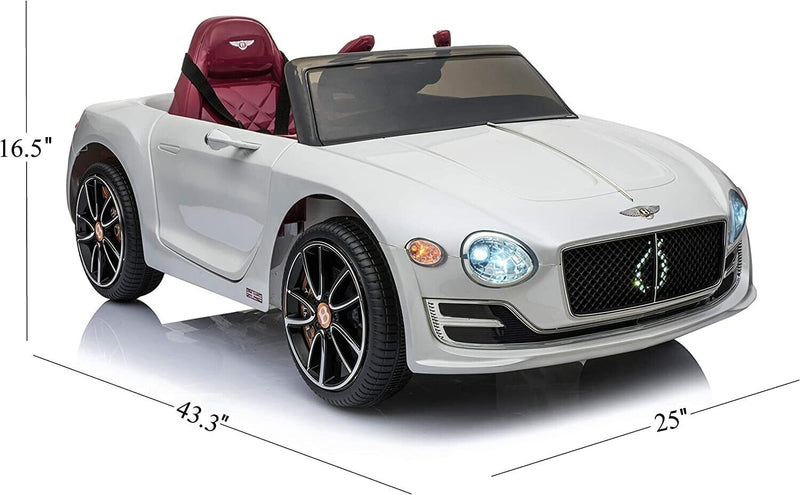 Load image into Gallery viewer, Bentley Licensed 12V Electric Ride On Car for Kids - White
