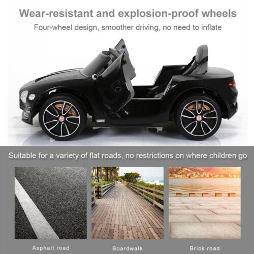 Load image into Gallery viewer, BENTLEY Style 12V Electric Kids Ride On Car Racer with Double Seats Control in Black
