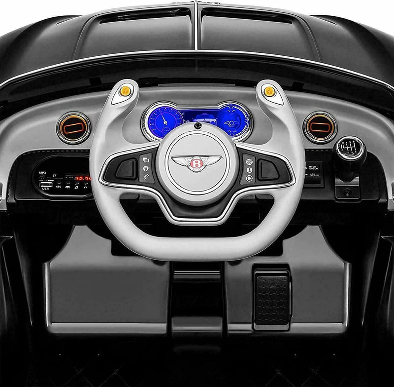 Load image into Gallery viewer, BENTLEY Style 12V Electric Kids Ride On Car Racer with Double Seats Control in Black

