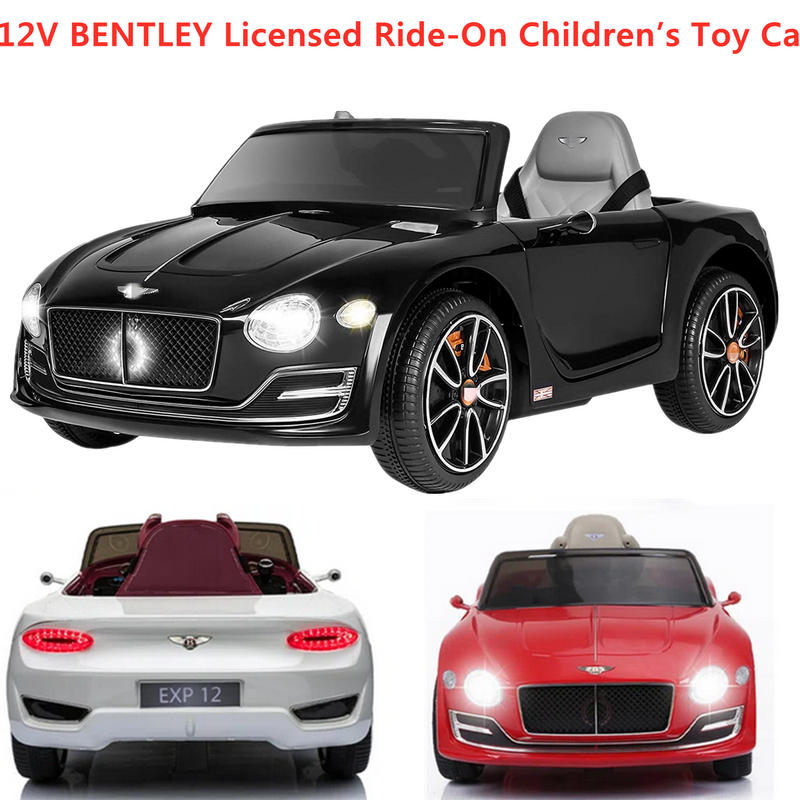 Load image into Gallery viewer, Bentley Style 12V Electric Ride-On Car with Remote Control and LED Lights for Kids
