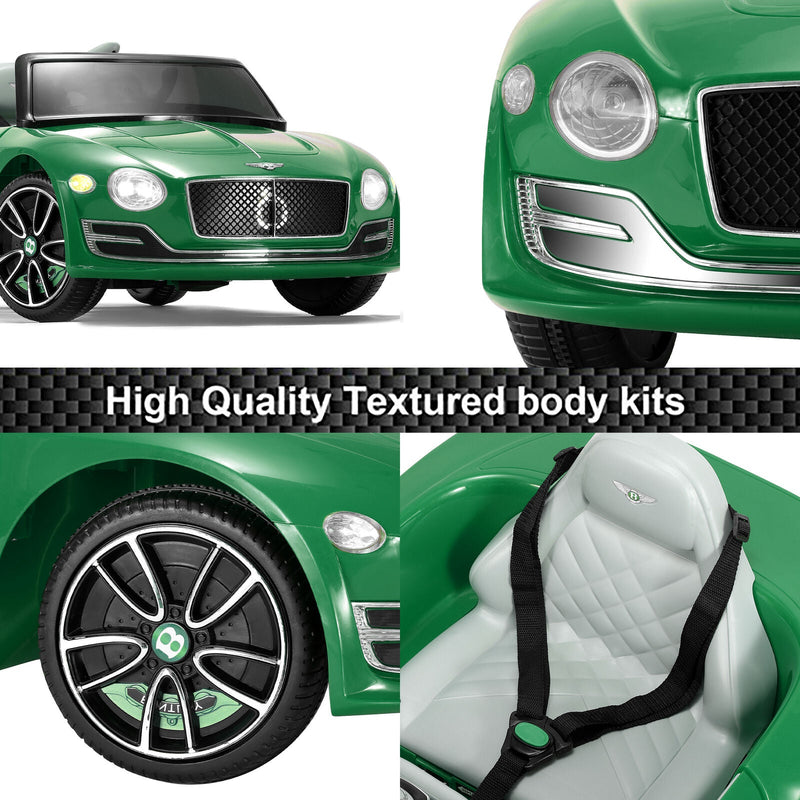 Load image into Gallery viewer, Bentley Style 12V Electric Ride-On Toy Car with Remote Control and LED Lights - Green
