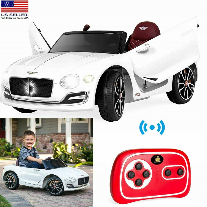 Load image into Gallery viewer, Bentley Style 12V Kids Ride On Car with Remote Control - Black/White
