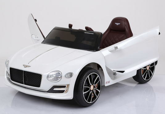 Bentley Style 12V Kids Ride On Car with Remote Control - Black/White