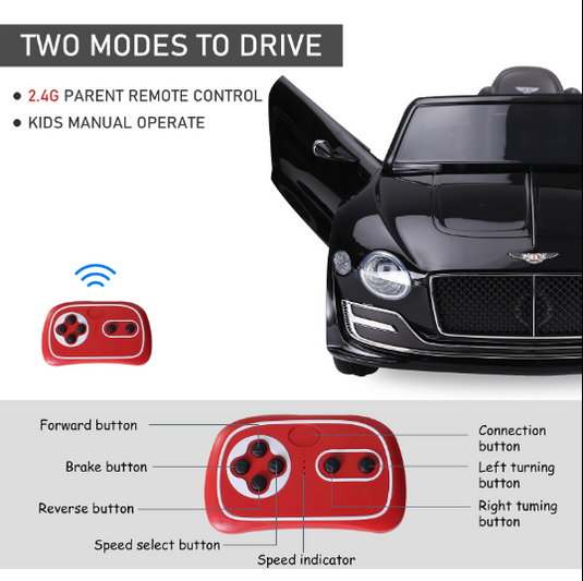 12V 2.4G Bentley Style Kids Electric Ride On Car with Remote Control