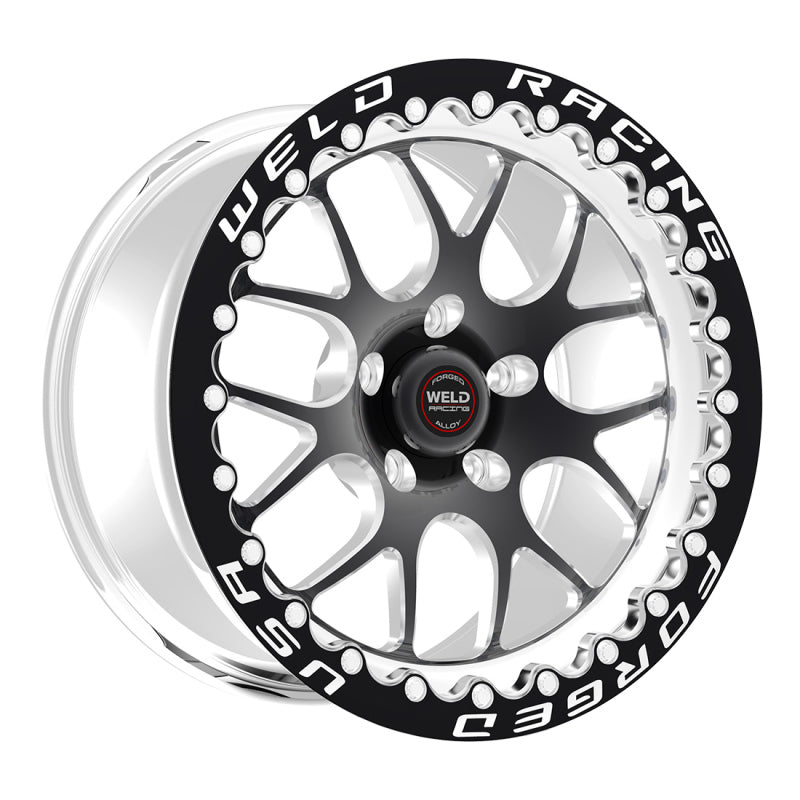 Load image into Gallery viewer, Weld S77 17x10 / 5x4.5 BP / 7.9in. BS Black Wheel (Low Pad) - Black Single Beadlock MT
