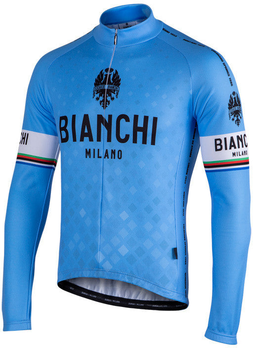 BIANCHI MILANO STORIA1 Blue Long Sleeve Jersey (Small)