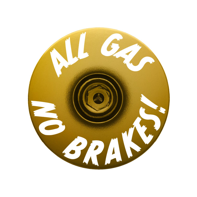 Load image into Gallery viewer, All Gas No Brakes - Custom Bike Headset Cap
