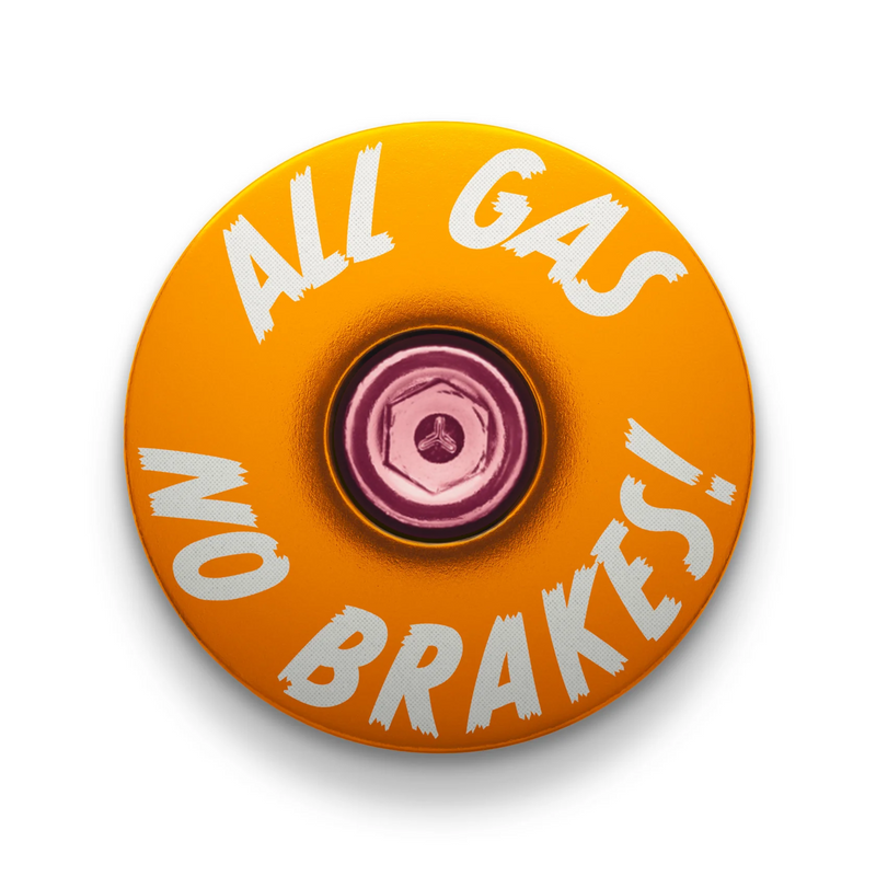 Load image into Gallery viewer, All Gas No Brakes - Custom Bike Headset Cap
