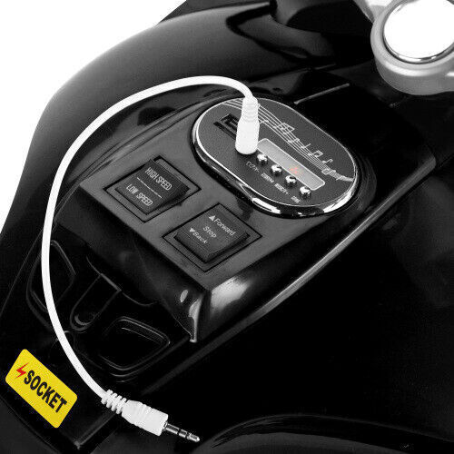 Load image into Gallery viewer, Black 12V Electric Kids Ride On Motorcycle - Battery Powered
