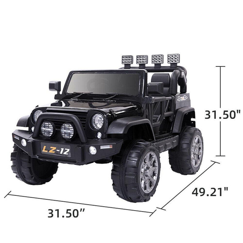 Load image into Gallery viewer, Black 12V Kids Ride-On Car with Parent Remote Control for Safe Play
